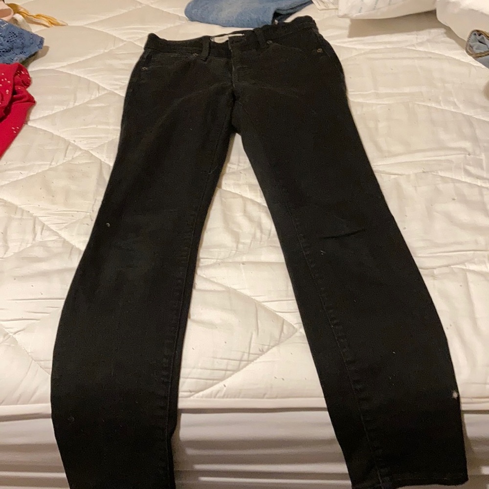 Black mid rise jeans